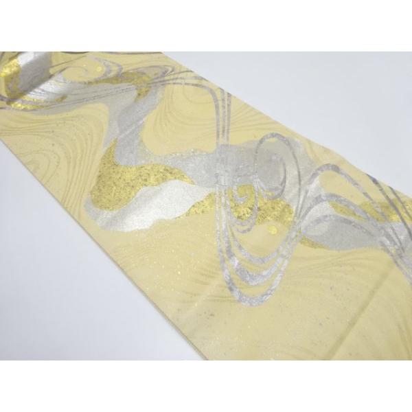 ys7163747; 宗sou 未使用品 作家物 引箔 霞取りに流水模様織り出し袋帯  