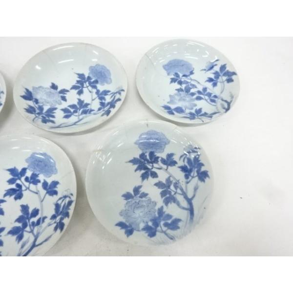 江戸時代 古伊万里染付 唐草菊図金彩皿 有田焼 - 上作品❗】江戸後期