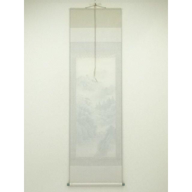 ys7185654; 宗sou 渕田渓堂筆 水墨山水 肉筆絹本掛軸（共箱）【道