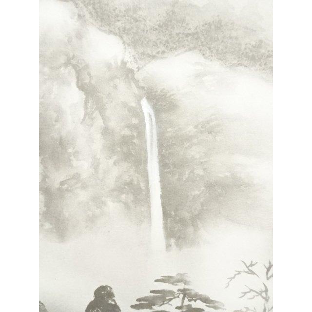 ys7190358; 宗sou 小池石松筆 水墨山水 肉筆絹本掛軸（共箱）【道