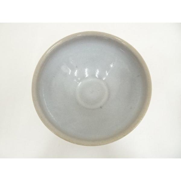 ys7206809; 宗sou 古狭間窯 加藤青山造 白天目茶碗（共箱）【道】 : お
