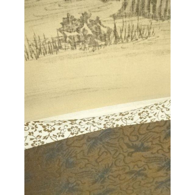 ys7217417; 宗sou 中国 長庚筆 水墨山水 肉筆絹本掛軸（保護箱）【道