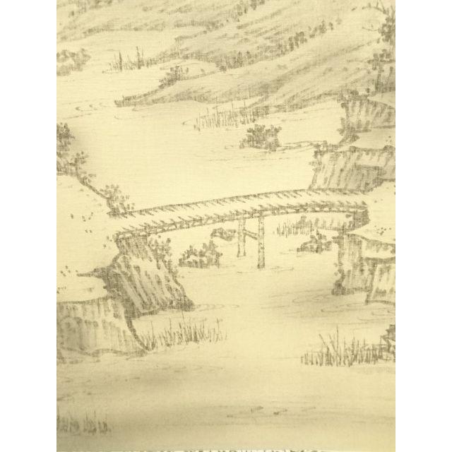 ys7217417; 宗sou 中国 長庚筆 水墨山水 肉筆絹本掛軸（保護箱）【道