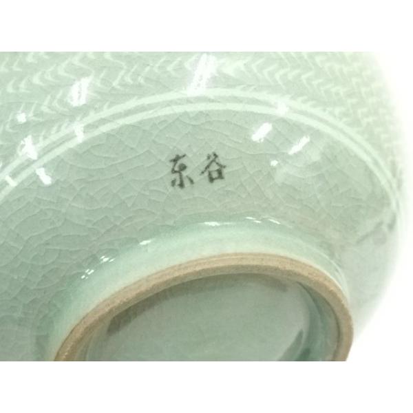 ys7294704; 宗sou 韓国陶窯 東谷 金正黙造 高麗青磁茶碗（共箱）【道