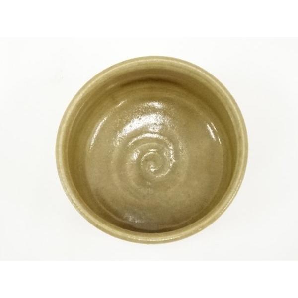 ys7299480; 宗sou 小原窯 春日井鋼介造 勅題「苗」黄瀬戸茶碗（共箱