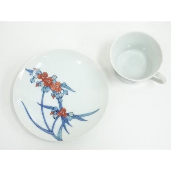 ys7304004; 宗sou 有田焼 今泉今右衛門窯造 錦露草絵紅茶碗（共箱