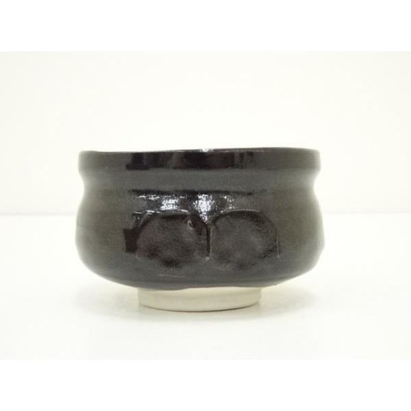 ys7315945; 宗sou 加藤春倫（二代 加藤春鼎）造 黒釉茶碗（箱付