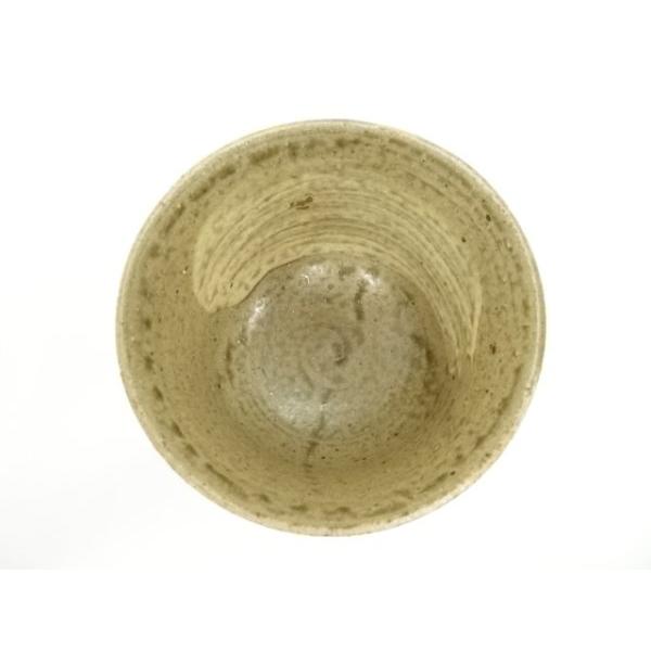 Ｔ７０１　茶碗　『刷毛目黄瀬戸茶碗』『椿窯　五島哲』　共箱　抹茶碗　茶道具 ys7324879; 宗sou 越前焼 椿窯 五島哲造 刷毛目山絵茶碗（共箱）【道