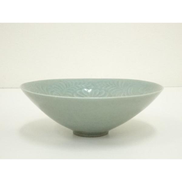 送料無料 歌窯　青磁茶碗　時代物茶道具① ys7327801; 宗sou 沙音窯 松月金鐘浩造 青磁茶碗（共箱）【道】 : お