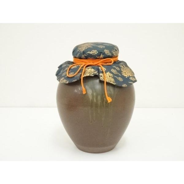 茶道具 茶壷 飾壷 丹波焼 尾中窯 市野克(造) 共箱 美品