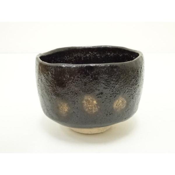ys7335191; 宗sou 京焼 祥悦造 十一代慶入作写 惣吉彫銘黒楽茶碗（共箱
