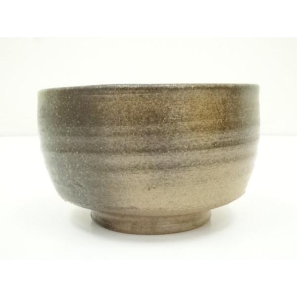 茶道具　祖母懐　黒織部　茶碗　銘「真砂」　仕覆付　龍寶極め箱　V　R5703 R583 茶碗 『京焼』『岡本和郎造』『三島手茶碗』 抹茶碗 共