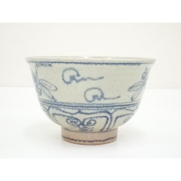 宮内庁御用命　真玉園　加藤靖彦作　染付水雲文　茶碗　共箱　V　R5275 ys7338252; 宗sou 栄山窯 加藤西陵造 安南写蜻蛉茶碗（銘：翆松）（前