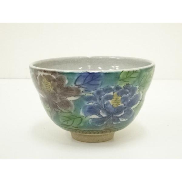 ys7338730; 宗sou 九谷焼 進山造 牡丹図茶碗（共箱）【道】 : お茶道具