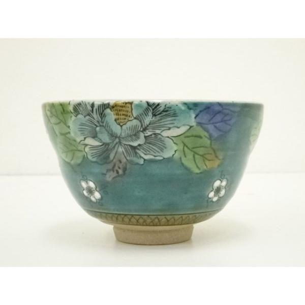 ys7338730; 宗sou 九谷焼 進山造 牡丹図茶碗（共箱）【道】 : お茶道具