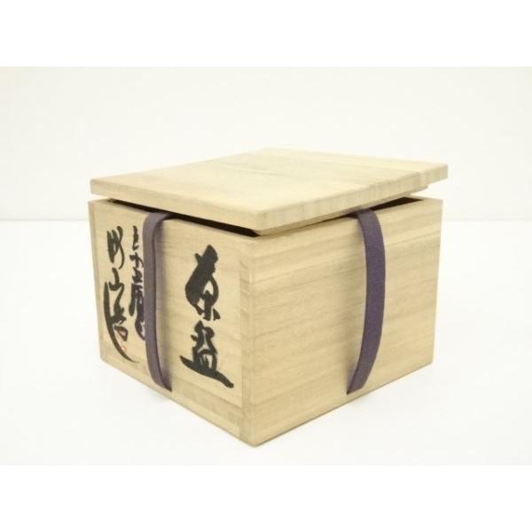 茶道具茶碗  赤膚焼  大塩昭山造  奈良絵 赤膚焼 奈良絵 鹿に紅葉茶碗 (紙箱)大塩昭山窯 - 茶道具販売 栗林園