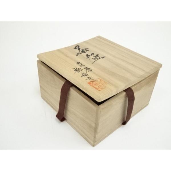 ys7344412; 宗sou 薩摩焼 桃伯窯造 金彩色絵秋草文茶碗（共箱