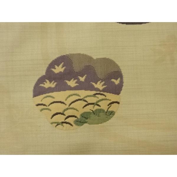 MO-3339 袋帯 紬 美しい風景模様 灰色 MO-3339 袋帯 紬 美しい風景模様