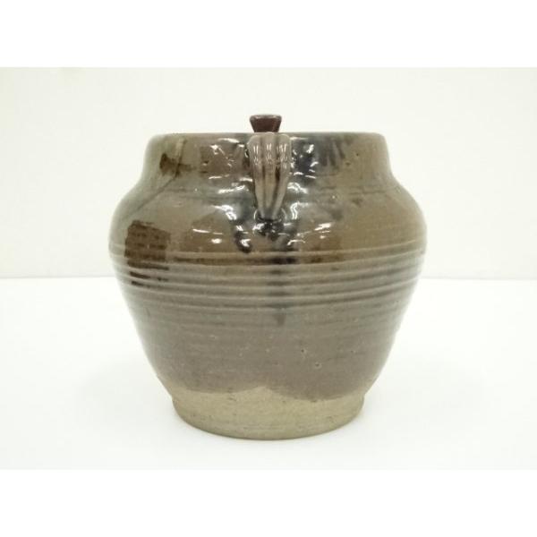 ys7370185; 宗sou 膳所焼 岩崎新定造 笹耳付水指（共箱）【道】 : お