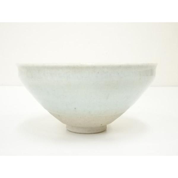 ys7372908; 宗sou 三十一世 加藤唐三郎造 白天目茶碗（共箱）【道