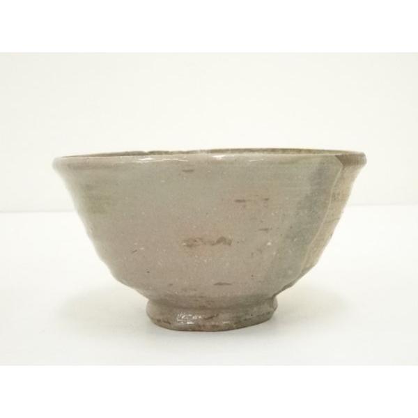 ys7373086; 宗sou 紀州焼 葵窯造 二代 寒川栖豊 伊羅保掛分茶碗（共箱
