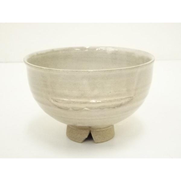 吉岡大眉作　萩焼　抹茶碗 茶道具 共箱 ys7373227; 宗sou 萩焼 大眉窯造 吉賀大眉 倣一文字茶碗（共箱）【道