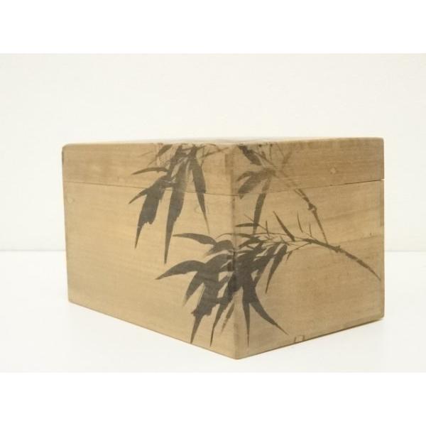 ys7373331; 宗sou 細川三斎流 観翠庵 森山祥山筆 桐製笹絵茶箱【道