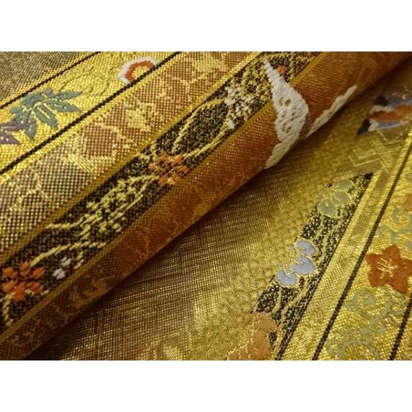 ys7375547; 宗sou 引箔蝶に横段・変わり花菱模様織出し袋帯【着】 : お