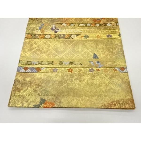 ys7375547; 宗sou 引箔蝶に横段・変わり花菱模様織出し袋帯【着】 : お