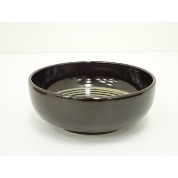 ys7378637; 宗sou 京焼 内田邦夫造 天目釉線文菓子鉢（共箱）【道