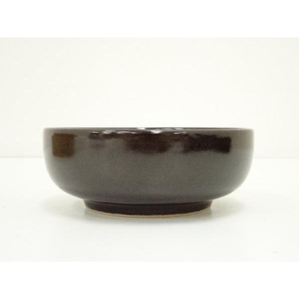 ys7378637; 宗sou 京焼 内田邦夫造 天目釉線文菓子鉢（共箱）【道