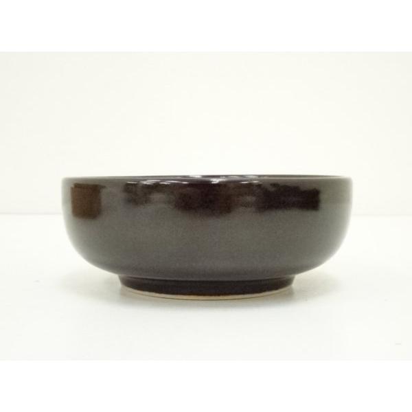 ys7378637; 宗sou 京焼 内田邦夫造 天目釉線文菓子鉢（共箱）【道