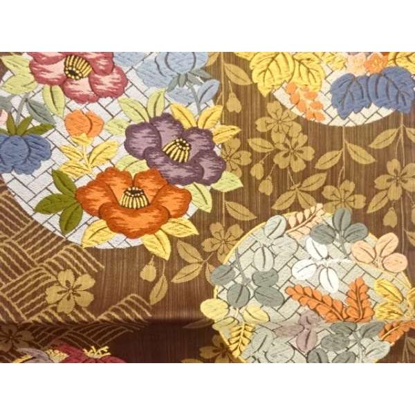 ys7395750; 宗sou 唐織菊に椿・笹模様織出し袋帯【着】 : お茶道具