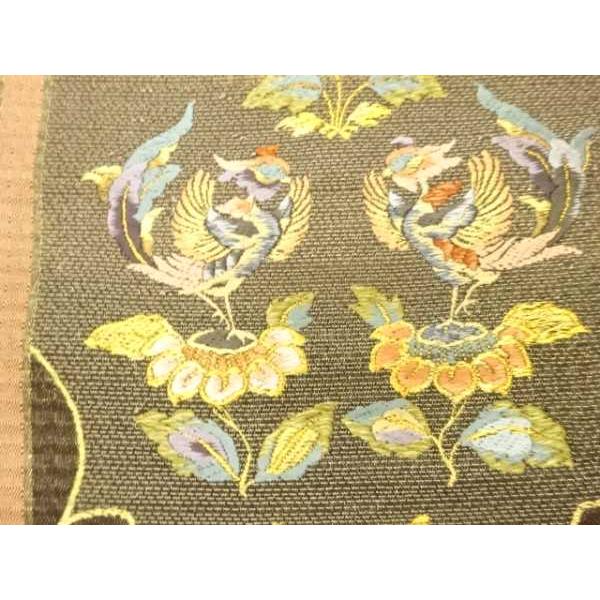 イリュージョン】 鳳凰に華紋・花唐草模様織り出し 袋帯【中古】【着】 ?