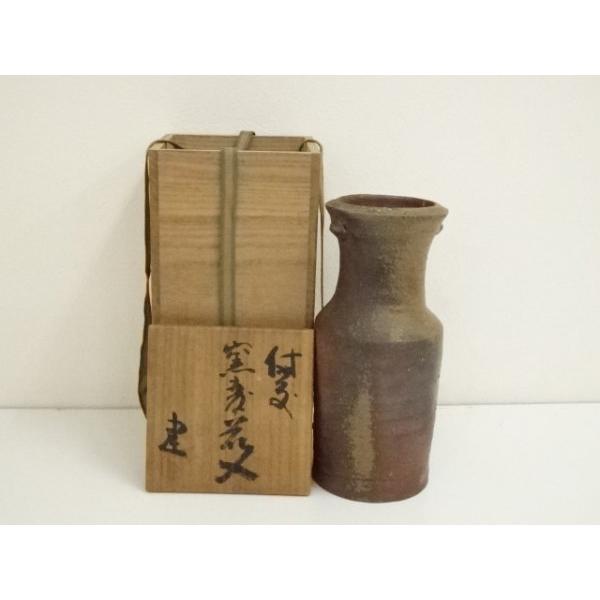 青銅　甃文花器　折原久左衛門　氏作　共箱入 青銅 甃文花器 折原久左衛門 氏作 共箱入 2025-114．おしどりもん彫金