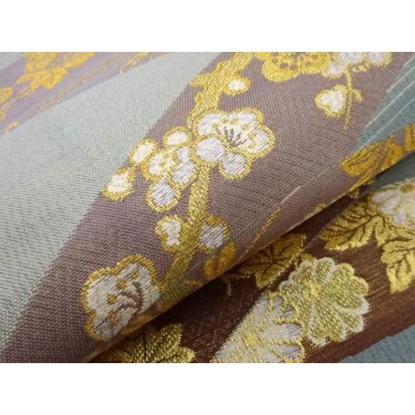 ys7408509; 宗sou 鬘帯に草花・鳥模様織出し袋帯【着】 : お茶道具