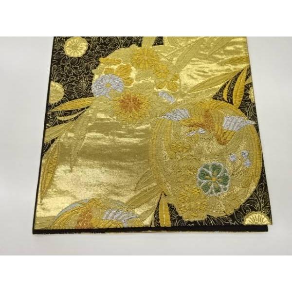 ys7409140; 宗sou 花唐草に花々・鳳凰模様織出し袋帯【着】 : お茶道具 