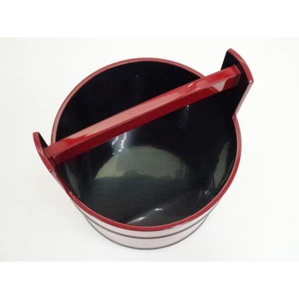 手桶水指 輪島塗 朱　高崎秋峰　共箱入　茶道具　茶器　漆芸　伝統工芸品 ys7416309; 宗sou 輪島塗 高崎秋峰造 朱黒塗手桶水指（共箱）【道
