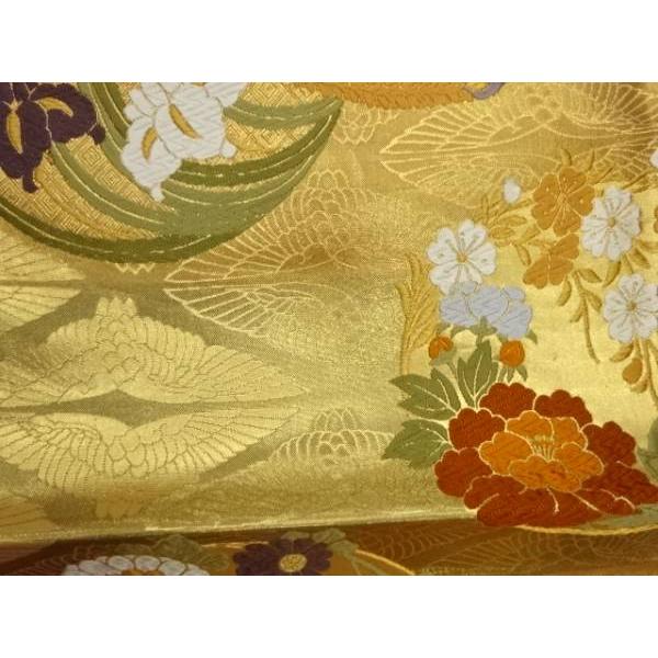 ys7424668; 宗sou 佐賀錦唐織雪輪に向かい鳥模様織出し袋帯【着】 : お