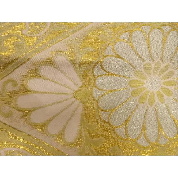 ys7457570; 宗sou 縞に格子・草花・菱模様織出し袋帯【着】 銀座【帯5946】