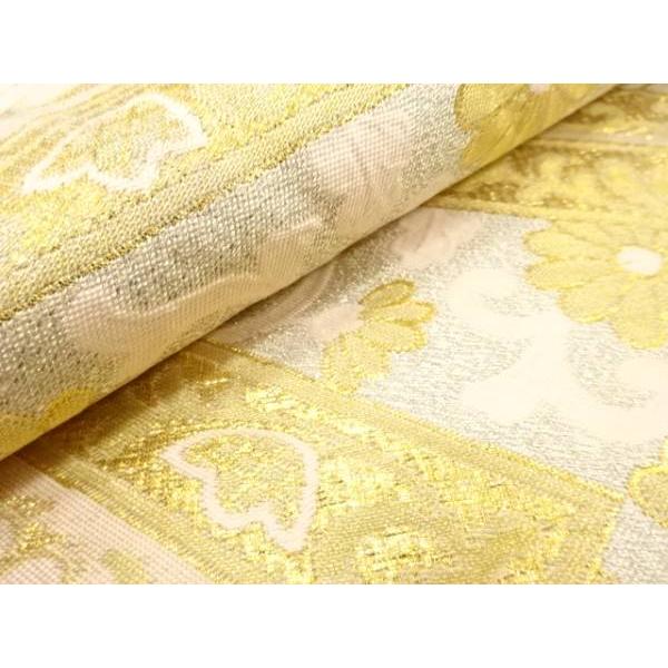 ys7434515; 宗sou 菱に菊唐草模様織り出し袋帯(材料)【アンティーク
