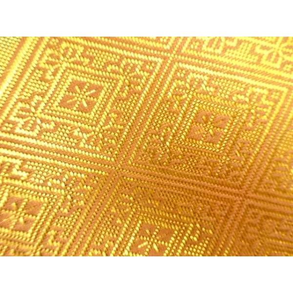 ys7457948; 本場筑前博多佐賀錦菱尽くしに古典柄・萩模様織出し袋帯 