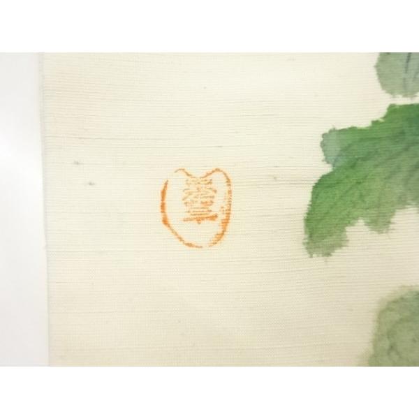 ys7505499; 宗sou 作家物 手織り紬手描き菊模様名古屋帯【着