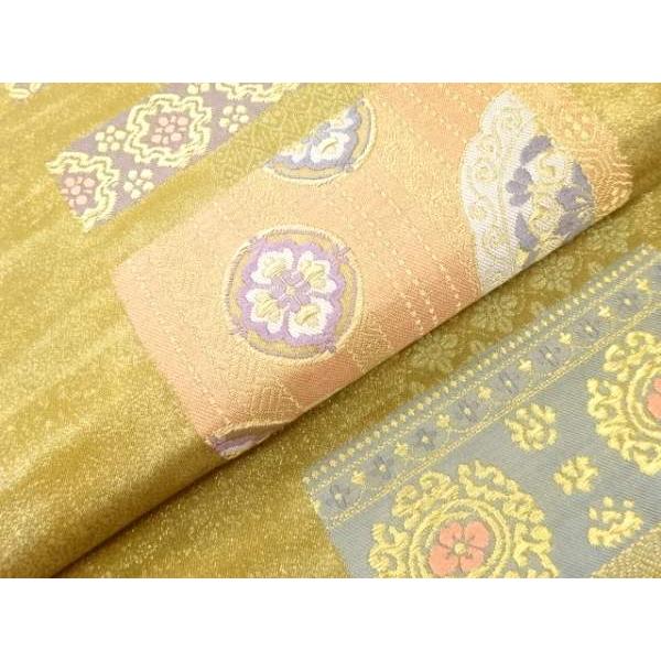 ys7457570; 宗sou 縞に格子・草花・菱模様織出し袋帯【着】 銀座【帯