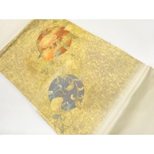 ys7581333; 宗sou 金彩花唐草模様名古屋帯【着】 | 