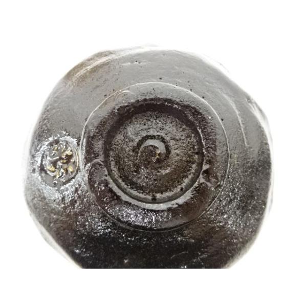 ys7593299; 宗sou 楽焼 佐々木松楽造 黒楽 茶碗(前大徳寺大橋香林書付