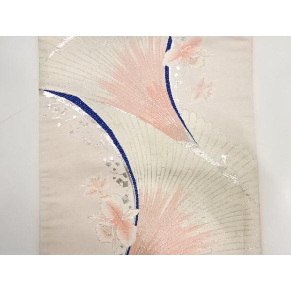 ys7596135; 宗sou 鶴に蘭模様織り出し袋帯（材料）【アンティーク