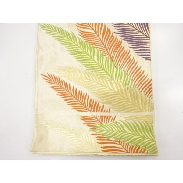 ys7596239; 宗sou 羊歯模様織り出し袋帯（材料）【アンティーク】【着