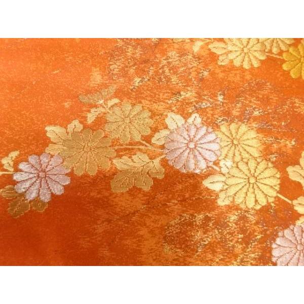 ys7707312; 宗sou 蒔絵金彩錦 菊に秋草模様織り出し 名古屋帯【着 