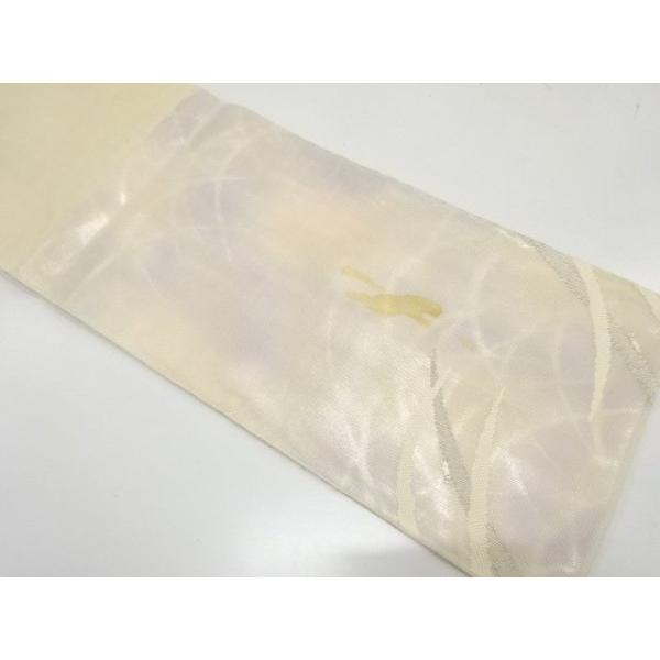 袋帯 紗 七宝 秋草 露芝 夏物 24M620f ys7823320; 宗sou 羅 露芝模様織り